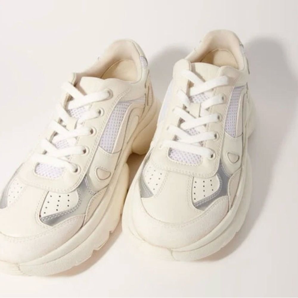MAJE FASTER Chunky Sneakers OFF WHITE